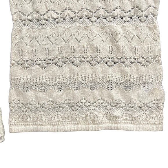 VINTAGE RALPH LAUREN BLUE LABEL MOCK NECK POINTELLE WOOL SWEATER WOMEN SIZE S - Picture 4 of 14